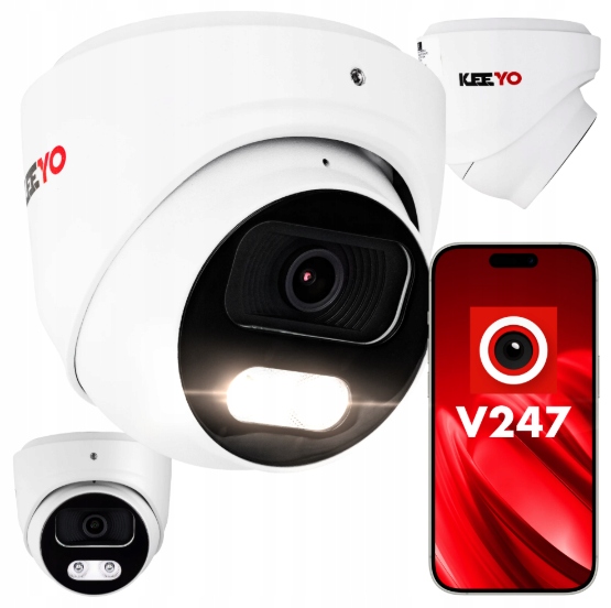 Kamera LV-V-IP8M40DF-B-II 8MPx IR40M Aplikacja Funkcje Ai IP67 Keeyo