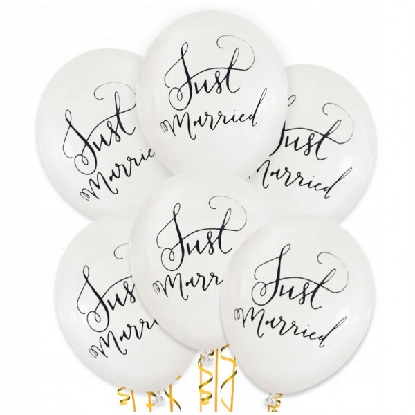 

Balon dekoracyjny ślubny z napisem Just Married