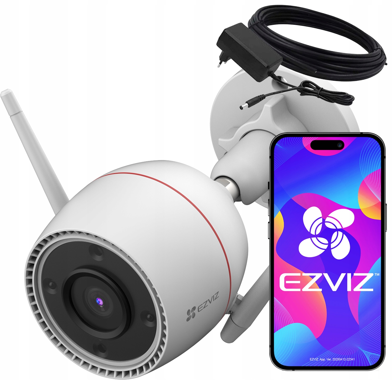 Vonkajšia WiFi kamera Ezviz H3c 5MPx 3K Farby Detekcia pohybu 5 m kábla