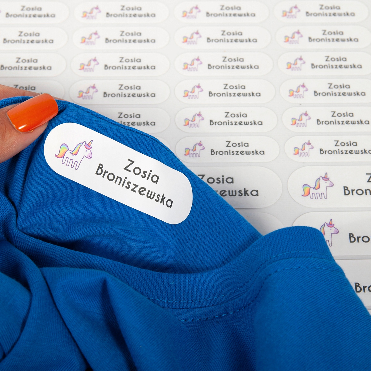 58x Naprasowanki Metki Naklejki imienne IMIENNIKI Kod producenta Naprasowanki