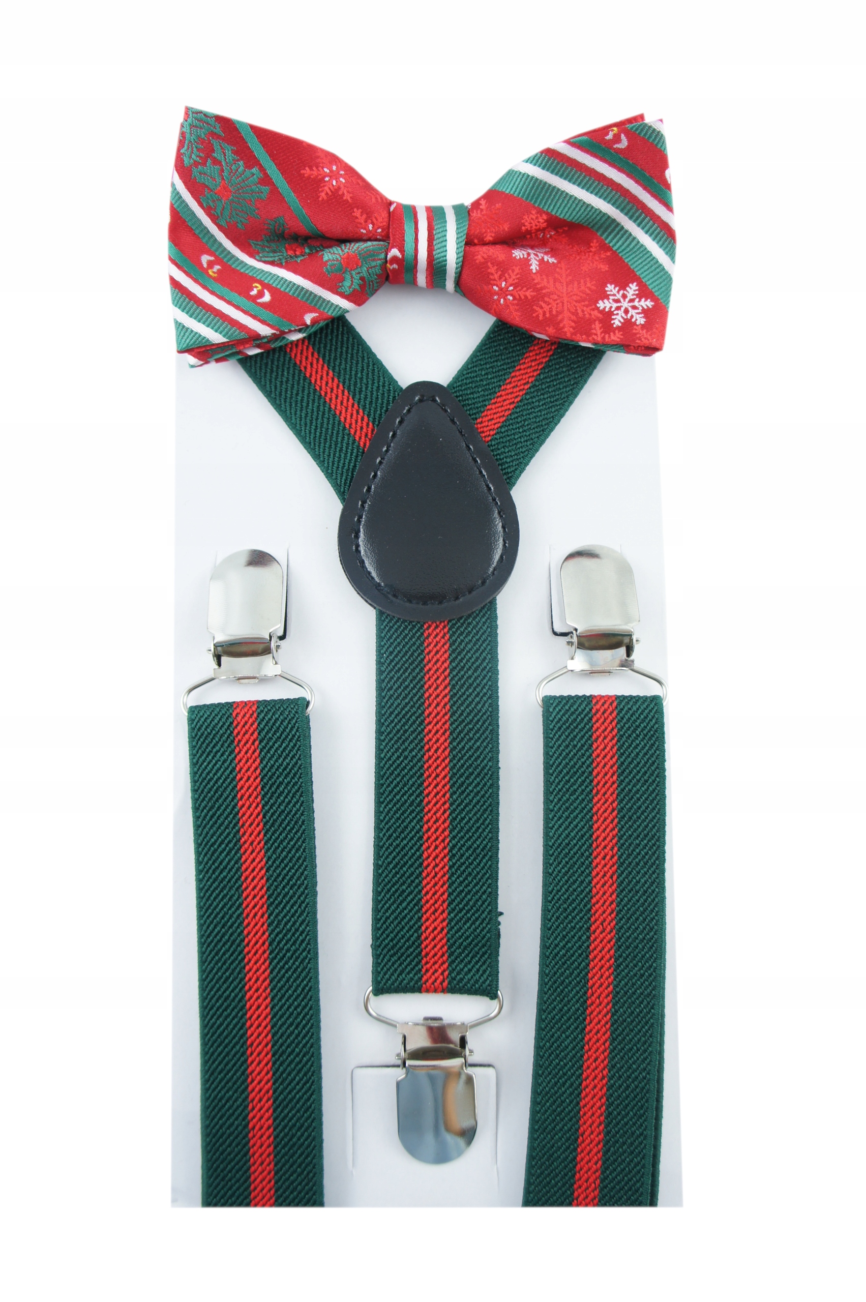 

Szelki i muszka dziecięce Świąteczny Wzór Na Sesję