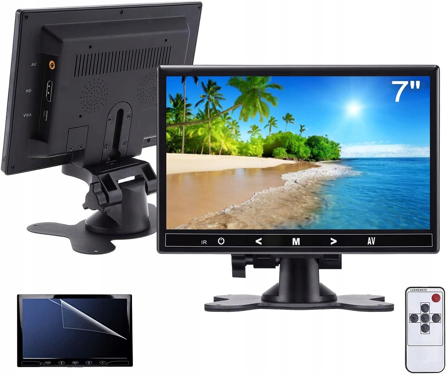 Monitor Tft LCD 7'' Beyi Pre Kameru Na Cúvanie A Monitorovanie S Reproduktorom