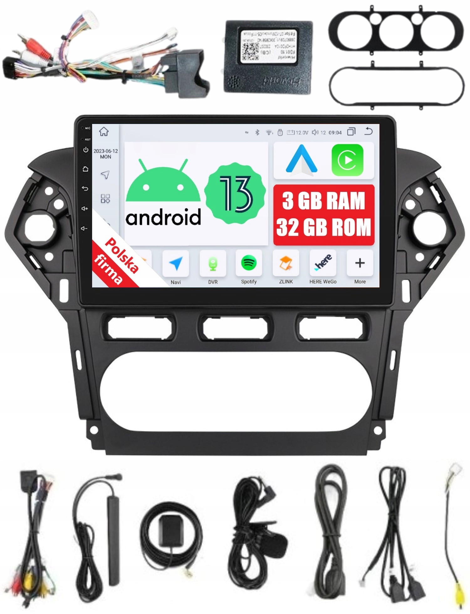 Rádio 2DIN Navigace Android Ford Mondeo MK4 3/32 Gb Dsp Lte Carplay