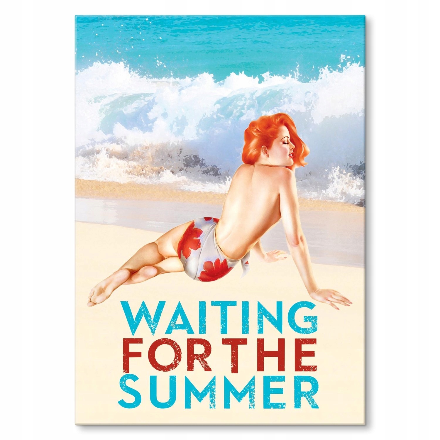 Kovový plakát Waiting for the summer Dárek 42 x 59 cm