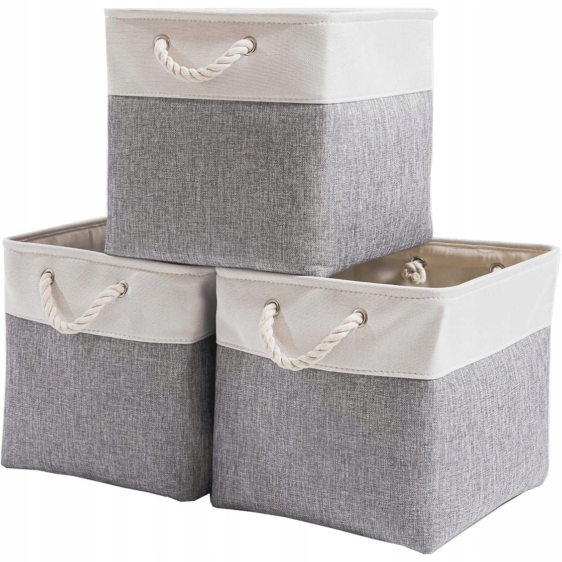 3ks Organizér Skladování Boho koš kontejner na prádlo hračky koupelna