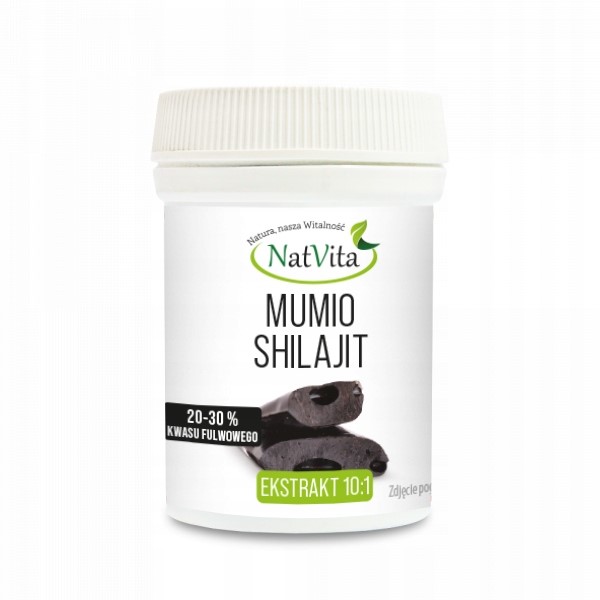 Mumio Shilajit 20-30% Kwas Fulwowy Balsam Gór Minerały Witaminy 10g NatVita