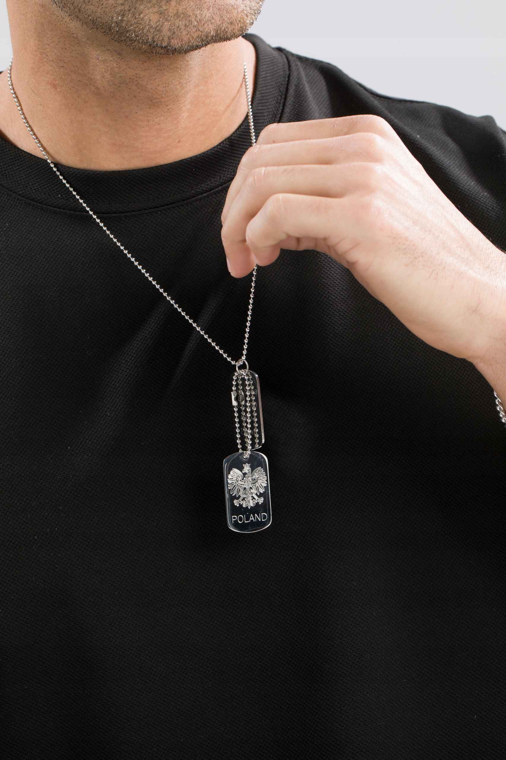 Nieśmiertelnik z Grawerem x2 Męski, Stal Chirurgiczna Grawer Mechaniczny Marka Inna marka