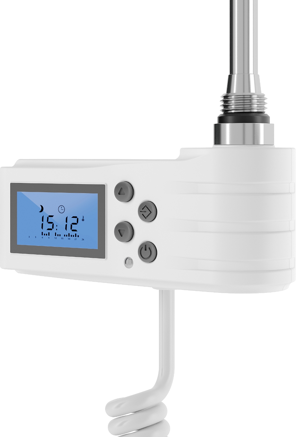 Mexen FA-J1229 Elektrická Topná Tyč Do Radiátoru S Termostatem 300 W Bílá