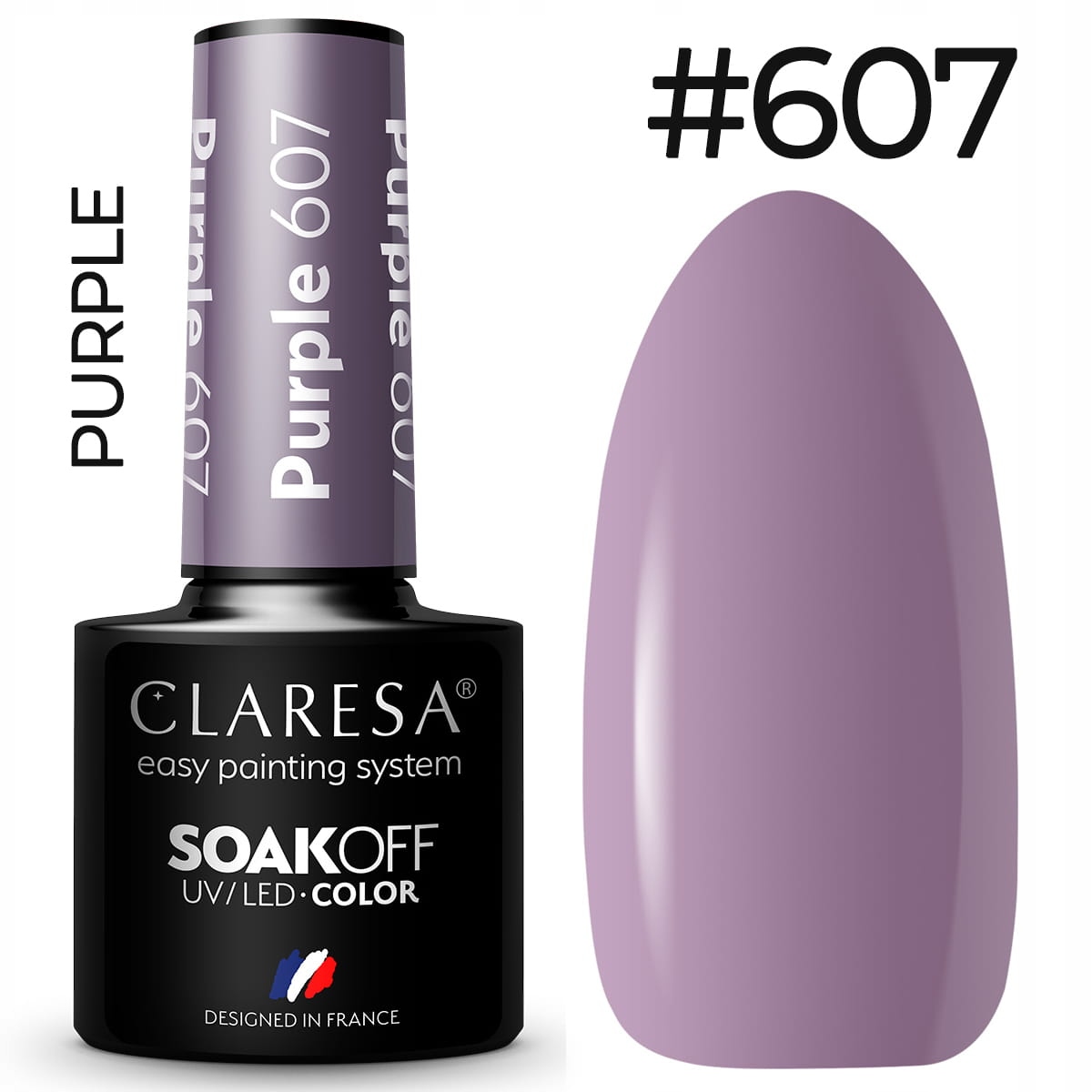 607 Purple UV Nagellack 5 ml Claresa — 14