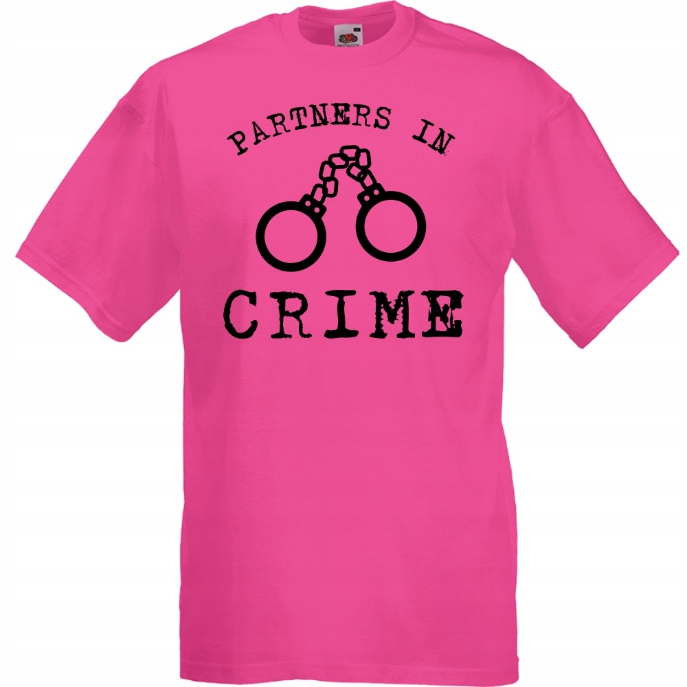 

Koszulka partners in crime prezent L fuksja