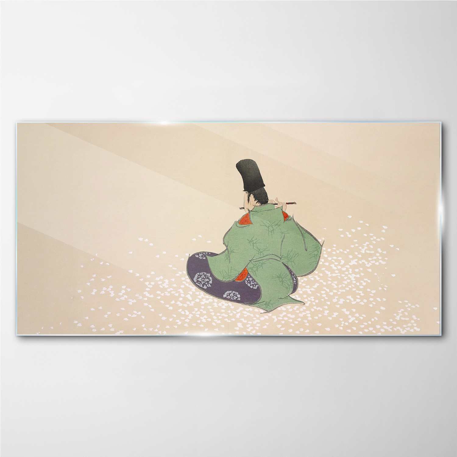 

Foto-obraz szklany Azjatki mężczyzna flet 140x70