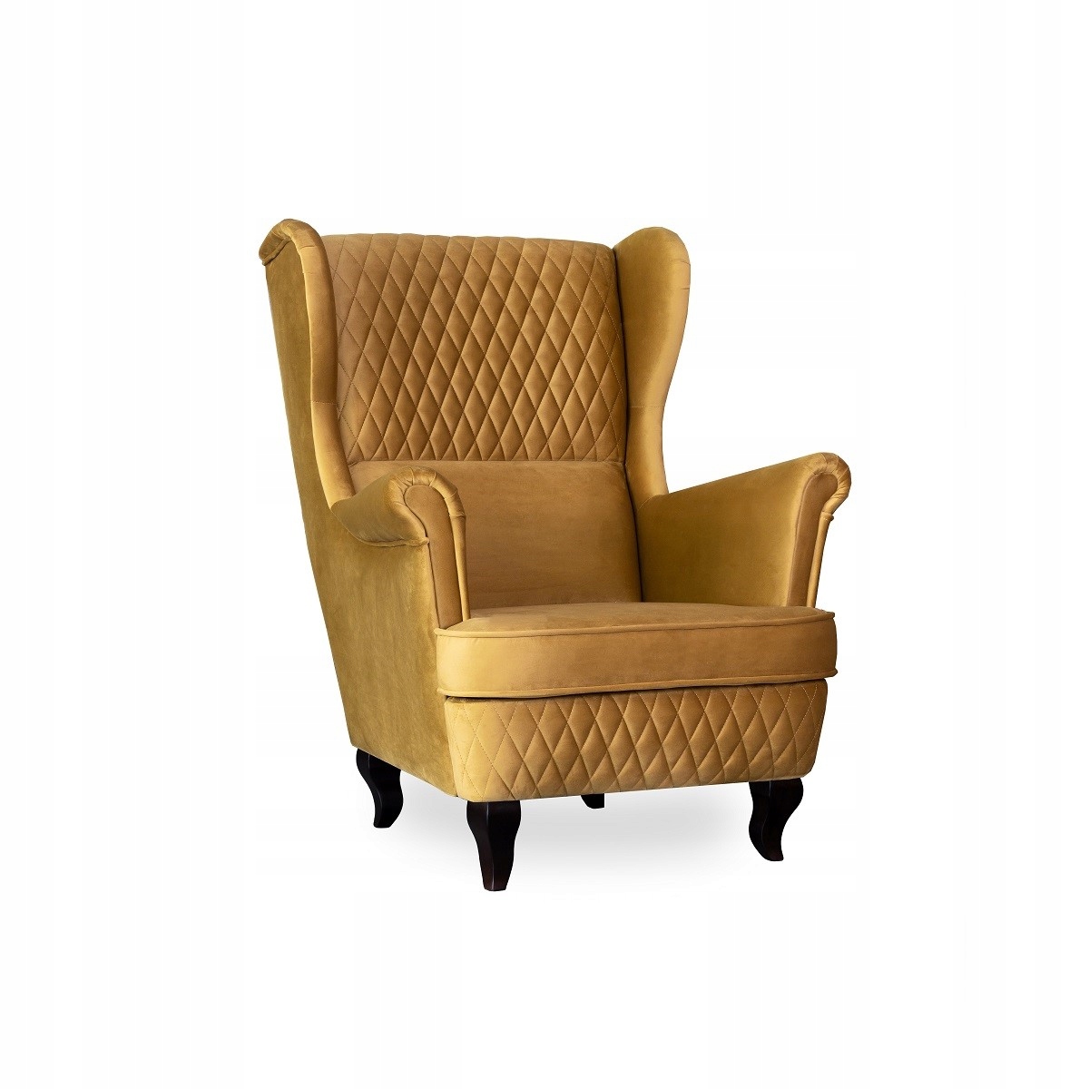 ZŁOTY USZAK FOTEL ALBION STYL BOHO MODERN 110 CM