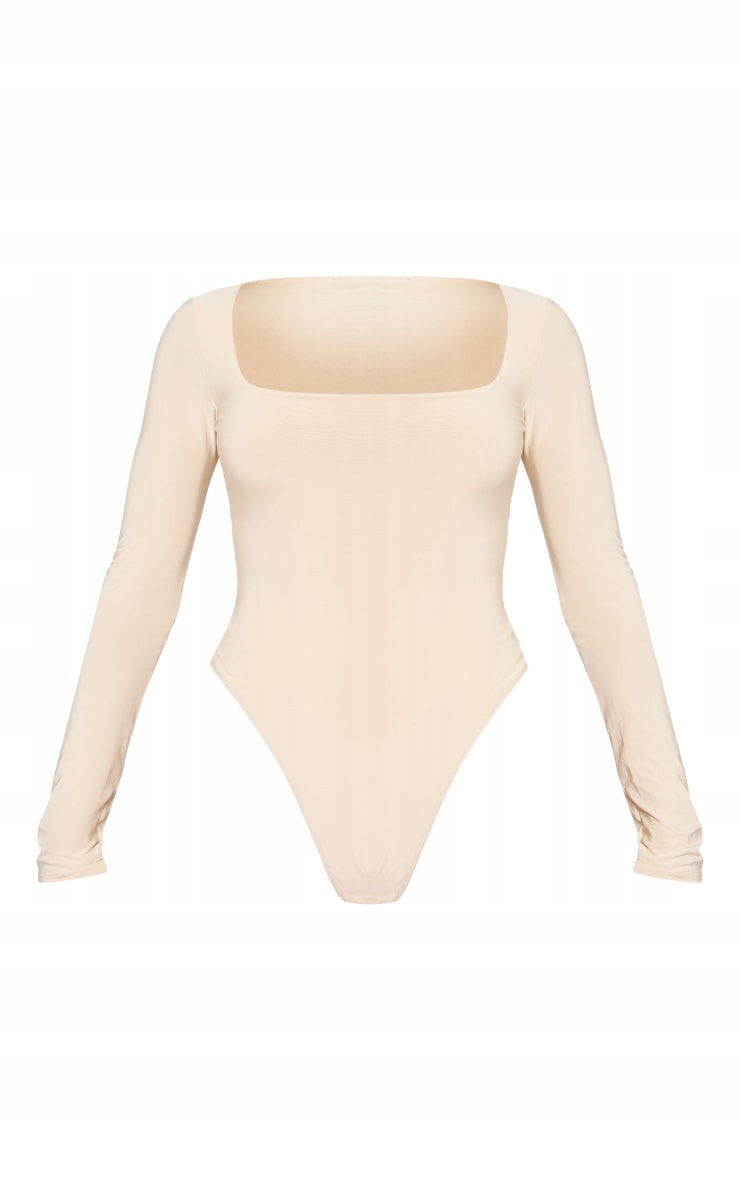PRETTYLITTLETHING BODY Z DŁUGIM RĘKAWEM I OKRĄGŁYM DEKOLTEM R.44 B546103 Dekolt okrągły