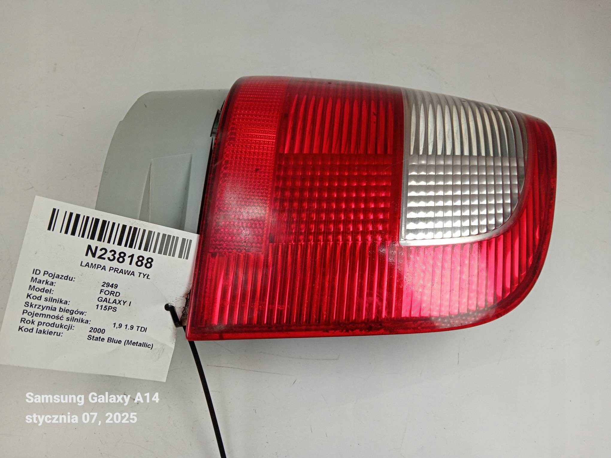 light right rear part 964464 FORD GALAXY and