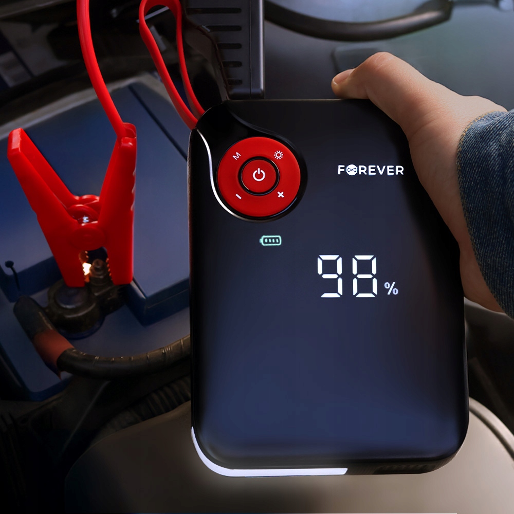 Forever jump starter 4w1 JS-400 7200mAh czarno-niebieski Model JS-400