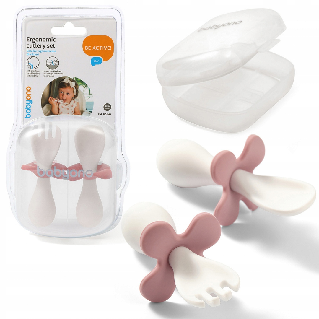 

BabyOno Sztućce Ergonomiczne do nauki jedzenia