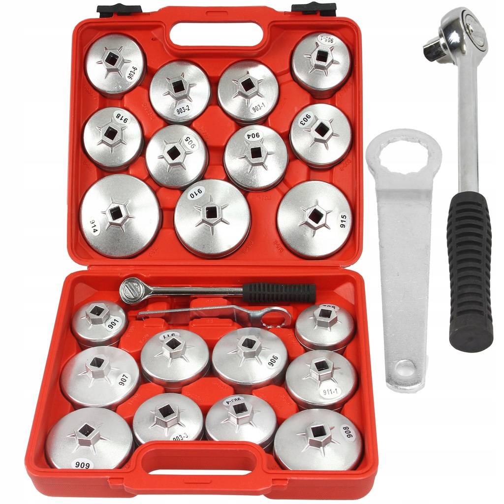 KLUCZE NASADOWE DO FILTROW OLEJU 23PCS ALUMINIUM