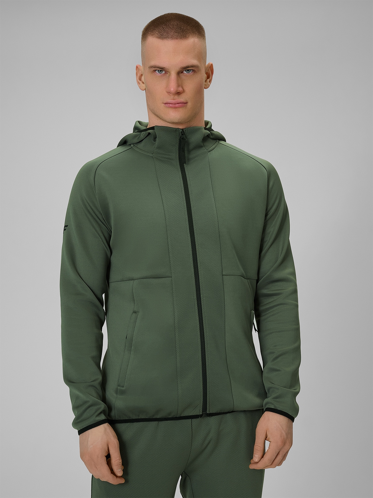 4F Mikina Khaki Rychleschnoucí L