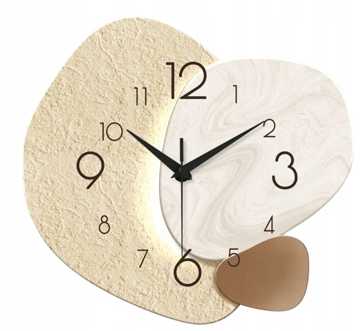 Shein Nástěnné Hodiny Béžové Na Baterii Elegantní 1JB