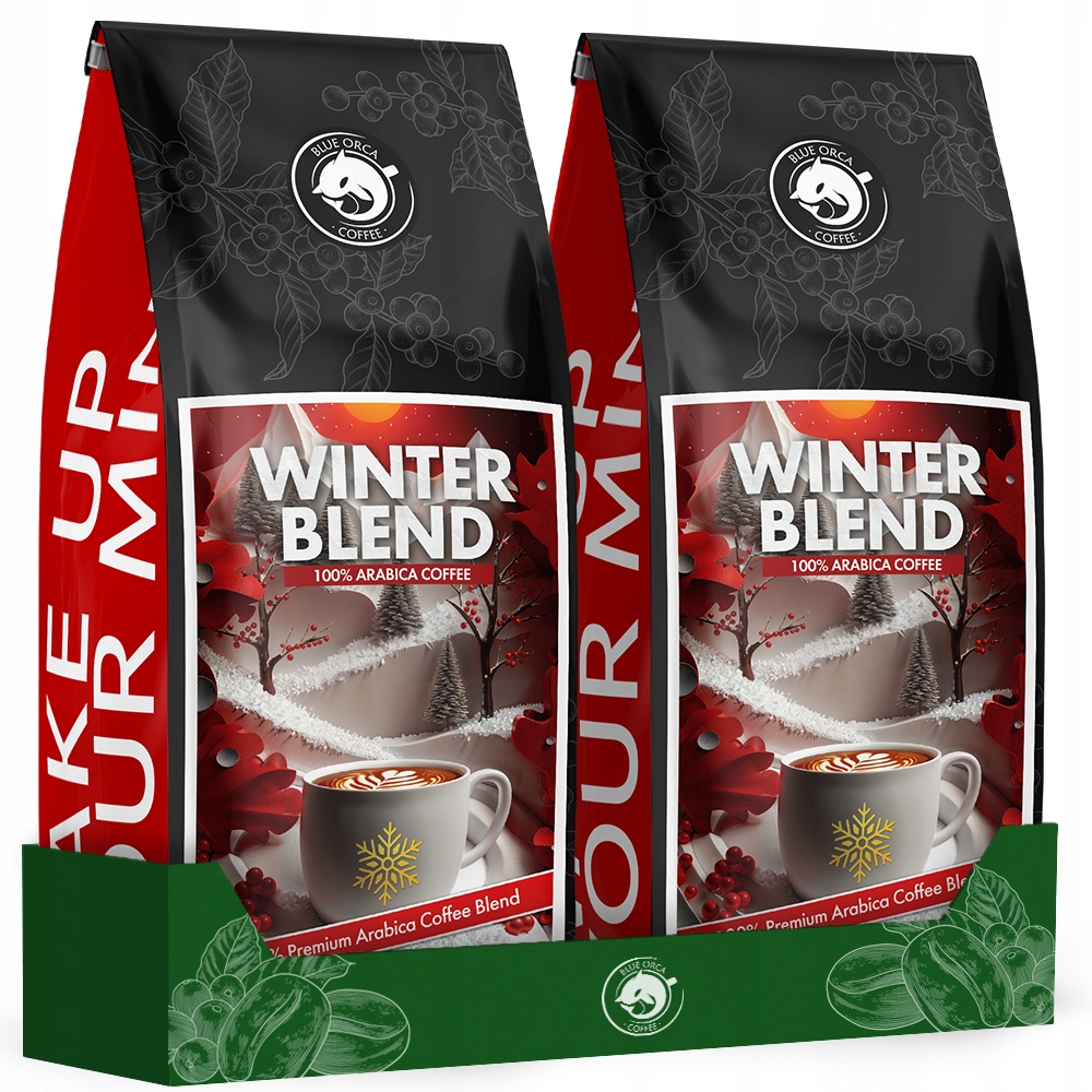 Káva zrnková 2kg Winter Blend 100% Arabica Čerstvě Pražená Blue Orca