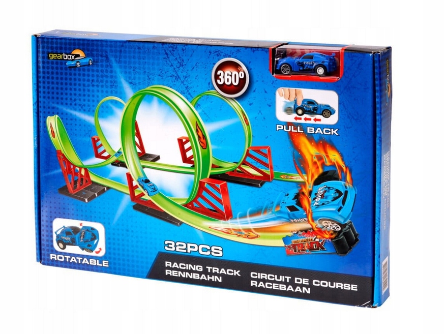 Tor samochodowy z samochodzikiem pull back