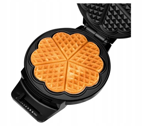 Gofrownica Sencor SWF 1010BK 5 Serc 1000W Gofry Nieprzywierająca powłoka Materiał obudowy metal