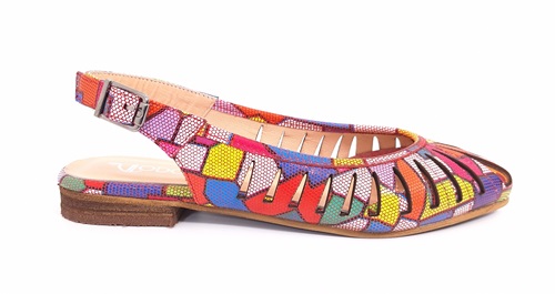 Dámské barevné kožené sandály bez podpatku Modo 611, vícebarevné, velikost 37