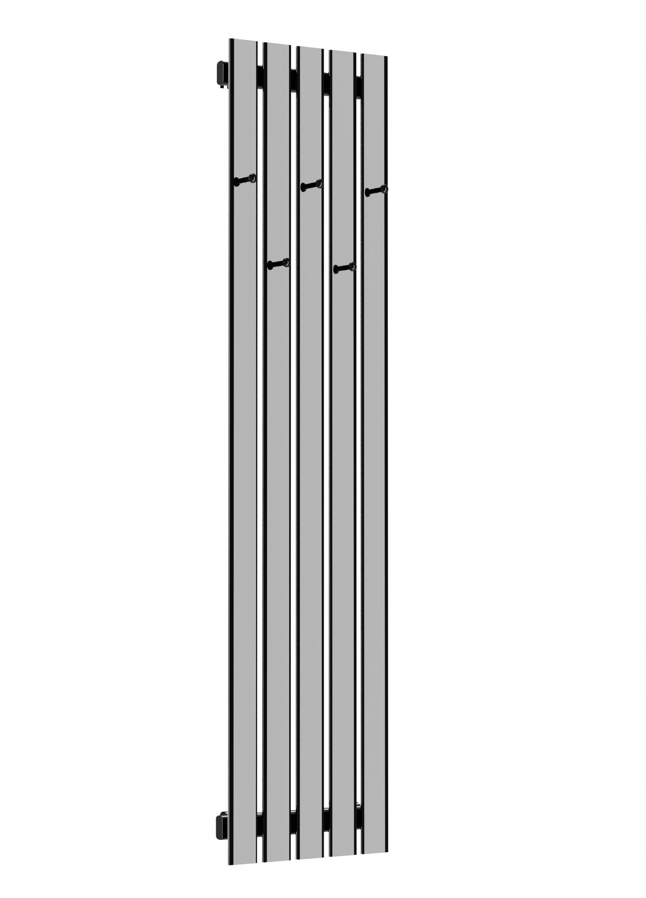 Dekoratívny panelový radiátor Hook 180x38 Čierny Lesk