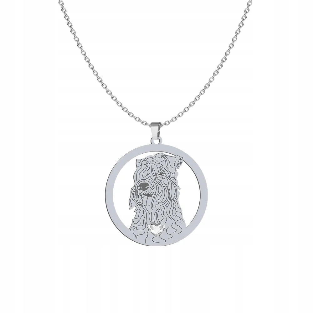 Stříbrný náhrdelník s irským měkkým hřebcem Wheaten Terrier 925 Gravírování Dedikace