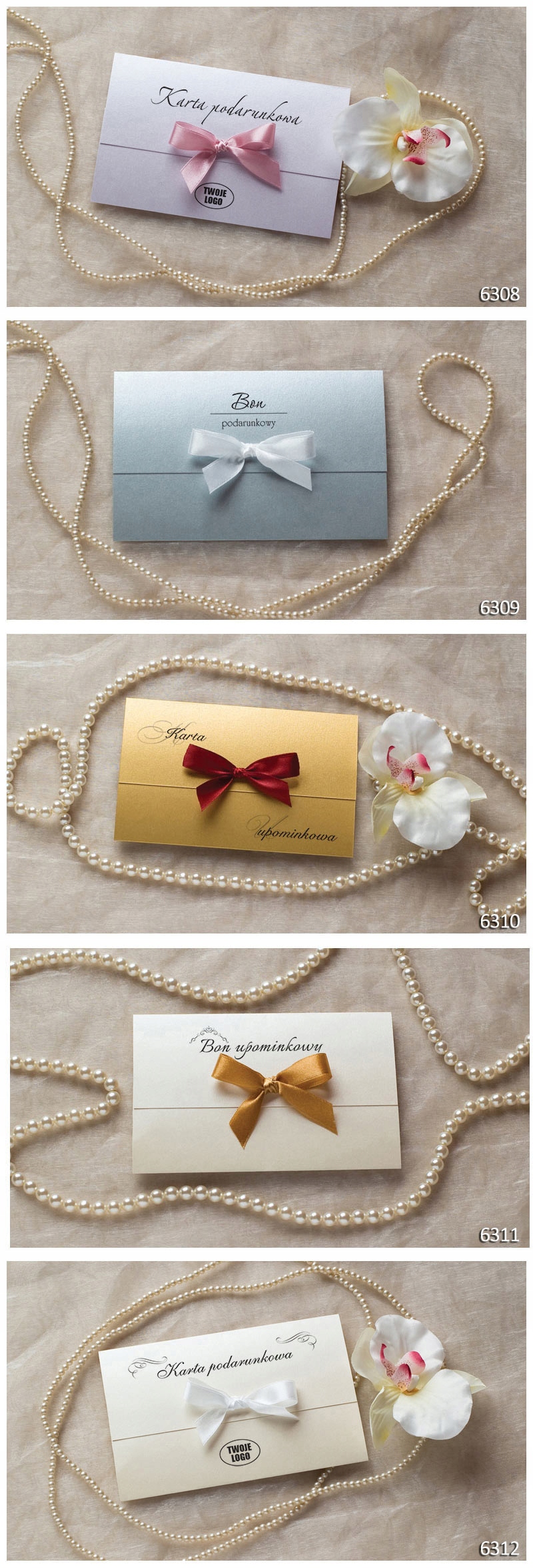 Vouchery upominkowe bony podarunkowe prezent Kształt prostokątny