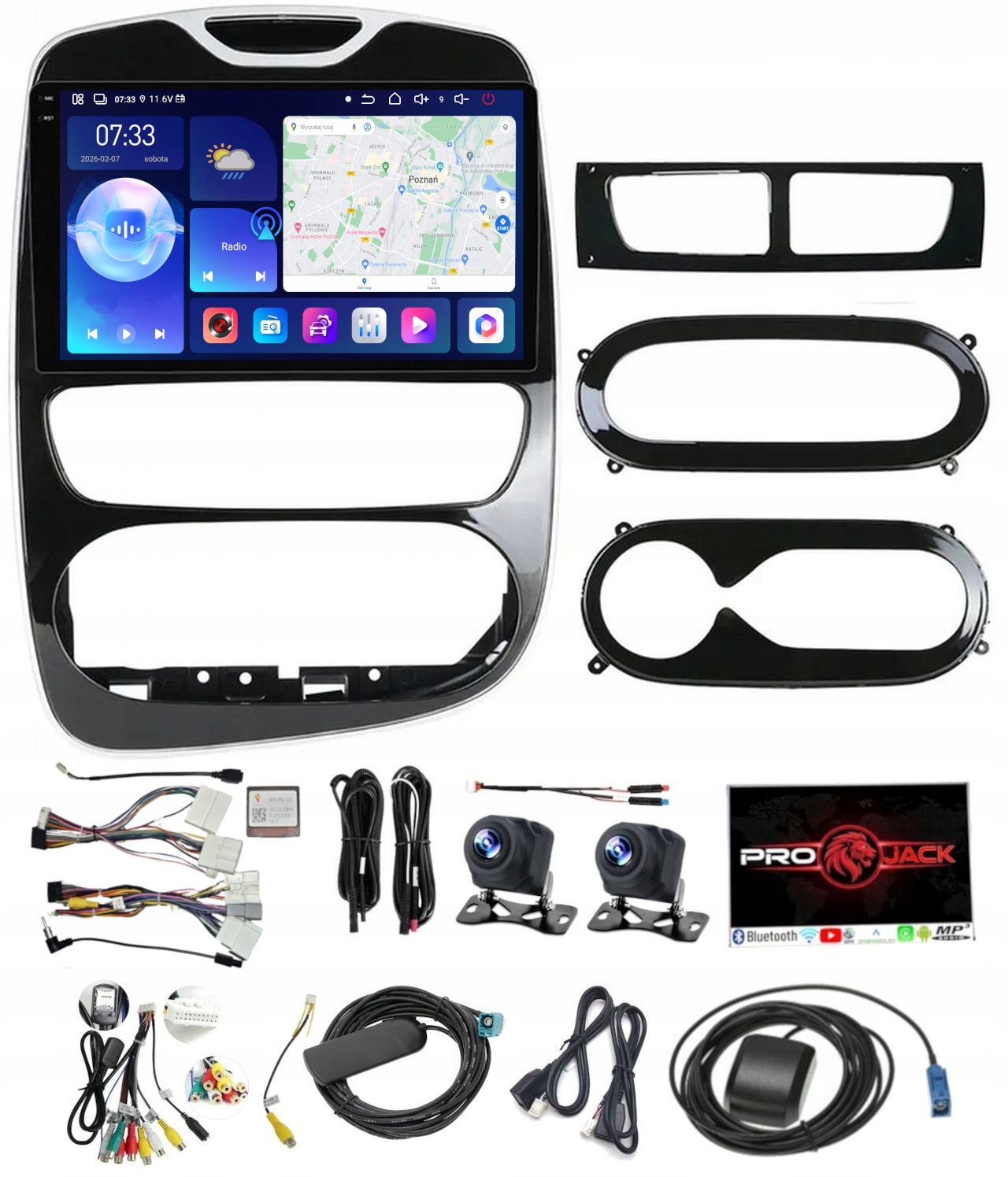 Rádio Navigácia Carplay Android Renault Clio 2012-2018 Usb 6GB Ram 128GB Rom Sim