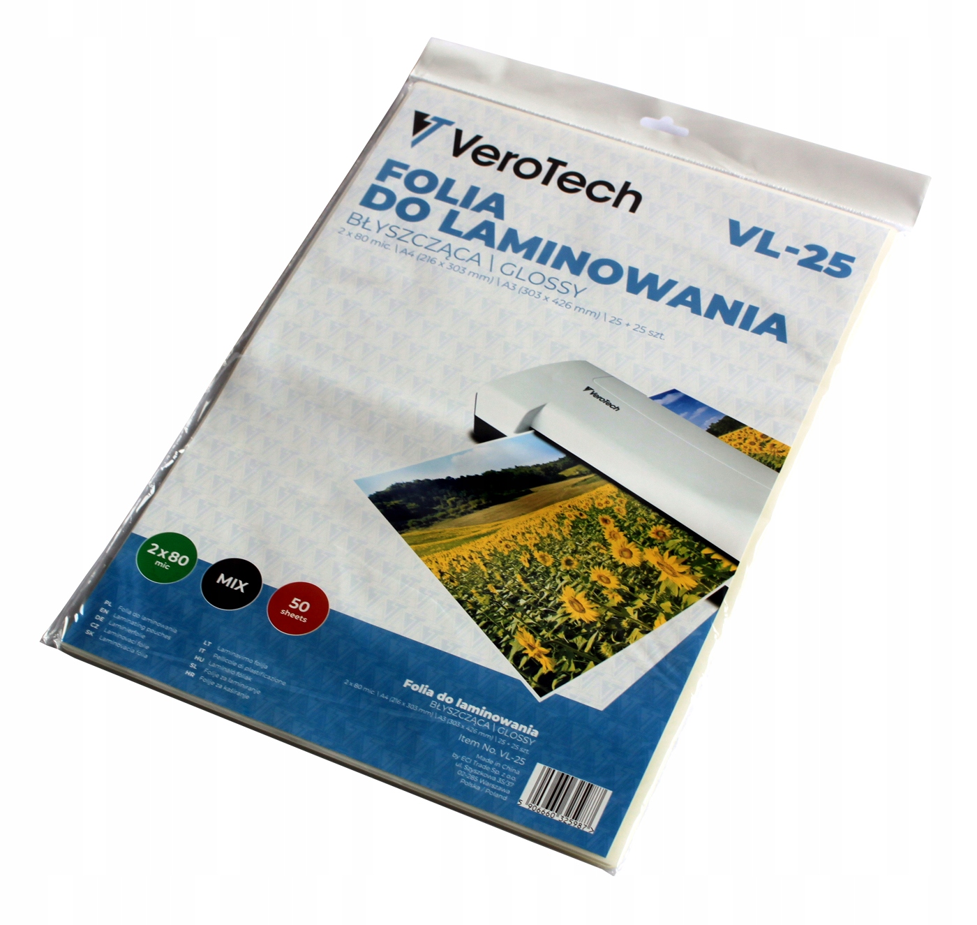 FOLIA DO LAMINOWANIA ZESTAW FORMATÓW A4 I A3