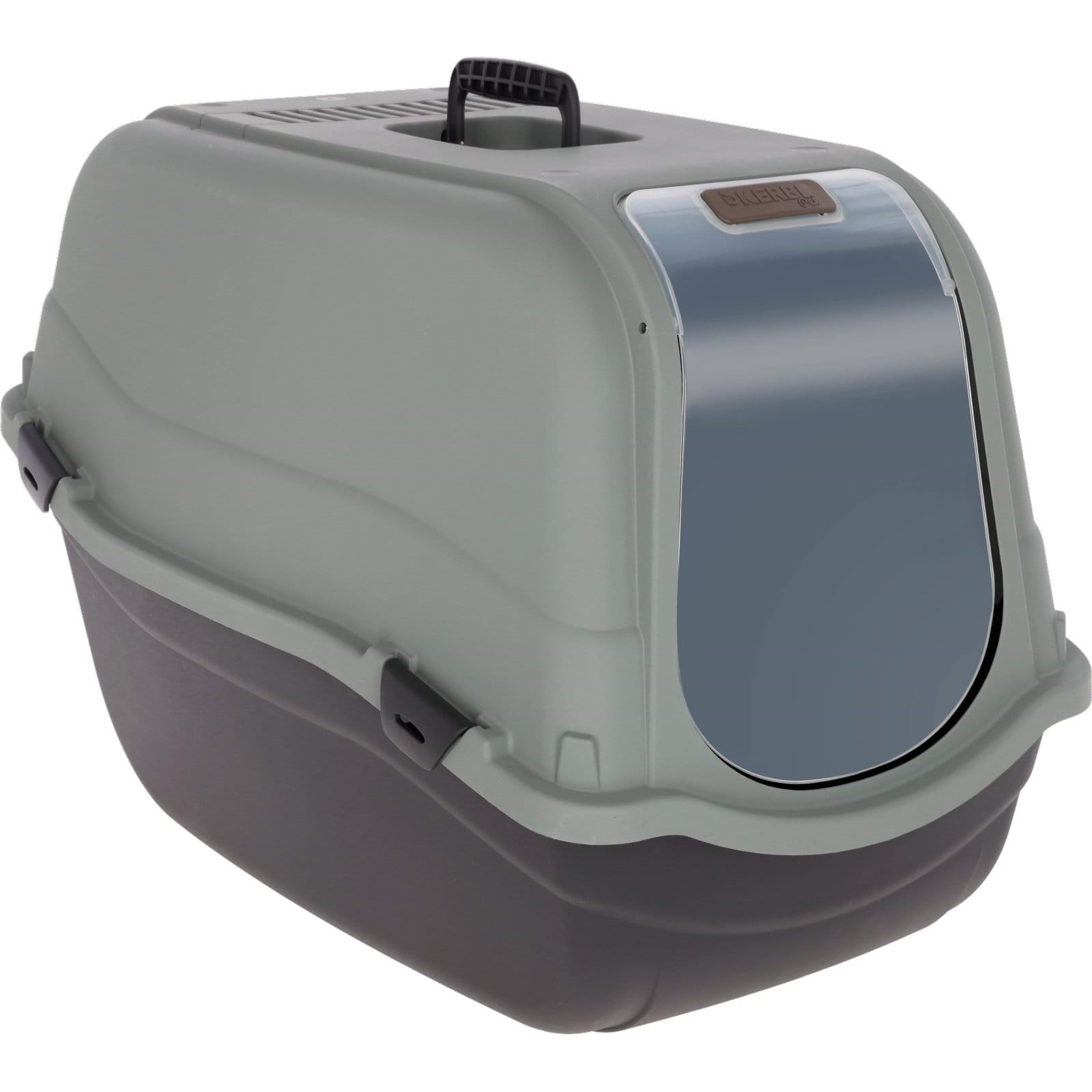 Kočičí Toaleta Emma Eco, černo-zelená, 65 cm x 44 x 46 cm, Kerbl