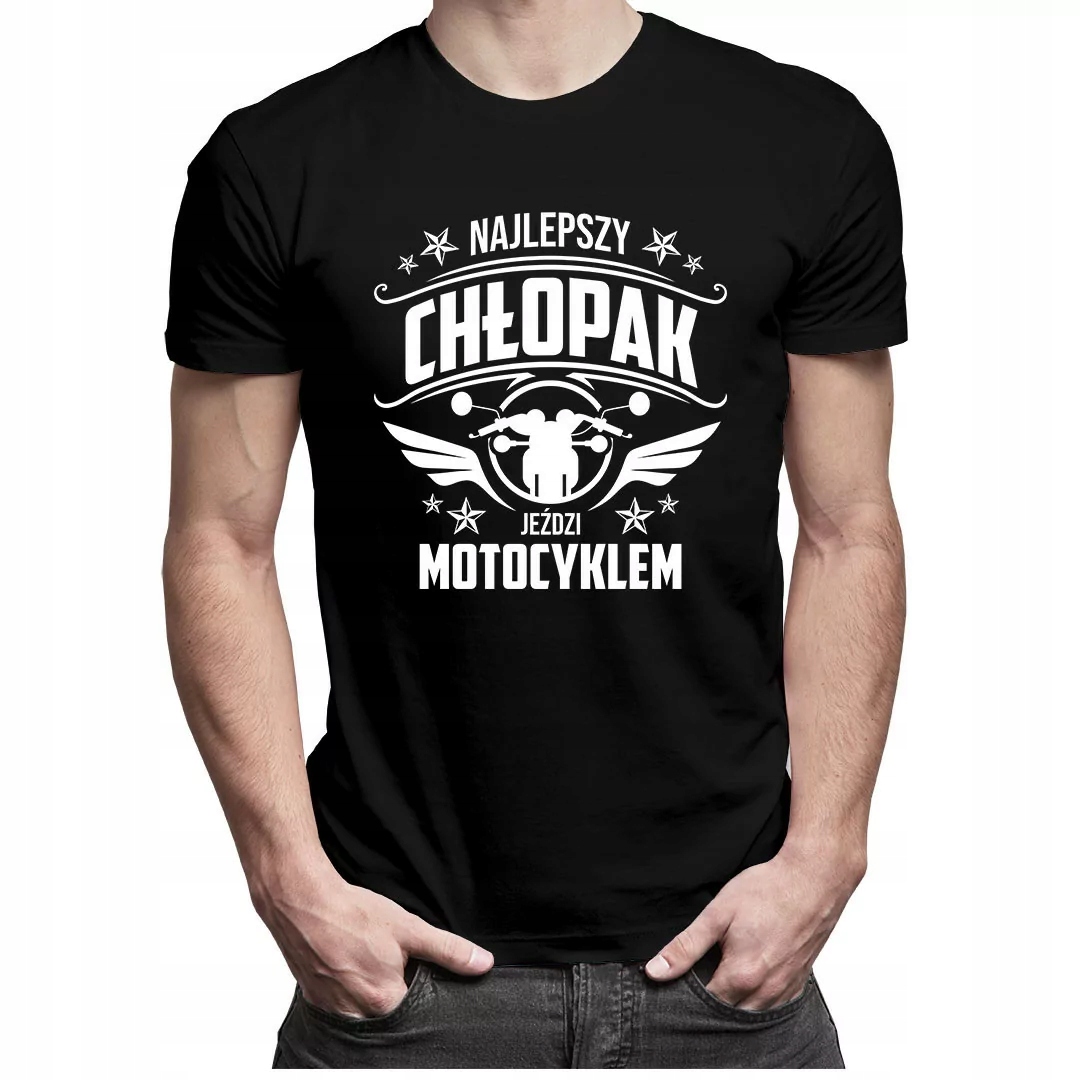 

Najlepszy chłopak jeździ motocyklem-koszulka