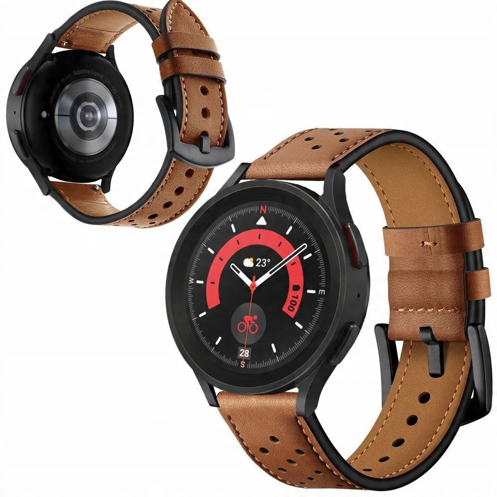 

Pasek Skórzany Brąz do Samsung Galaxy Watch 5 Pro