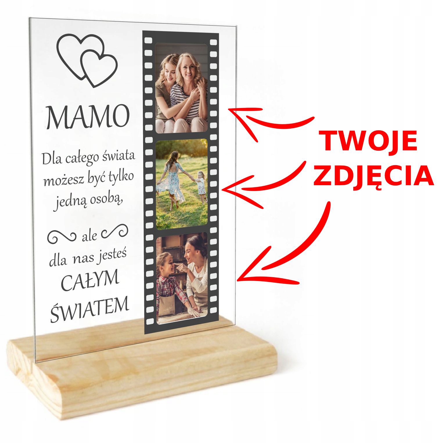 RAMKA ZE ZDJĘCIEM NA SZKLE DZIEŃ MATKI DLA MAMY PERSONALIZOWANY PREZENT Marka Decortrend