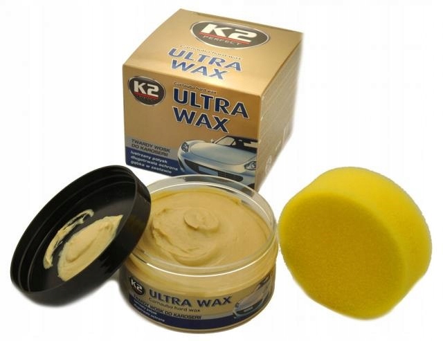 K2 ULTRA WAX 250G CARNAUBA POŁYSK + GĄBECZKA