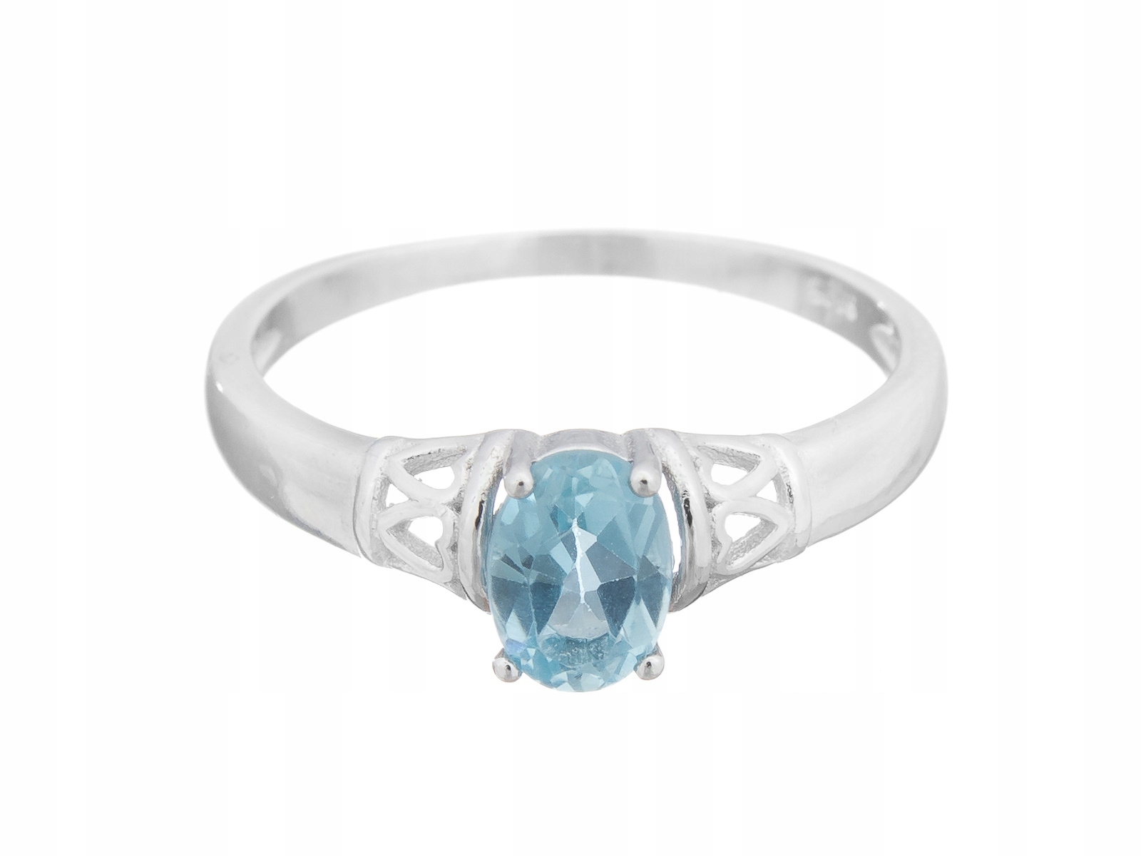 Stříbrný Prsten S Vel Prstýnek .22 S Přírodním Švýcarským Topazem