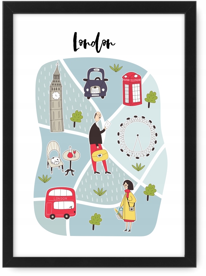 

Mapa Miasta 24x33 obraz plakat ramka ikea #75