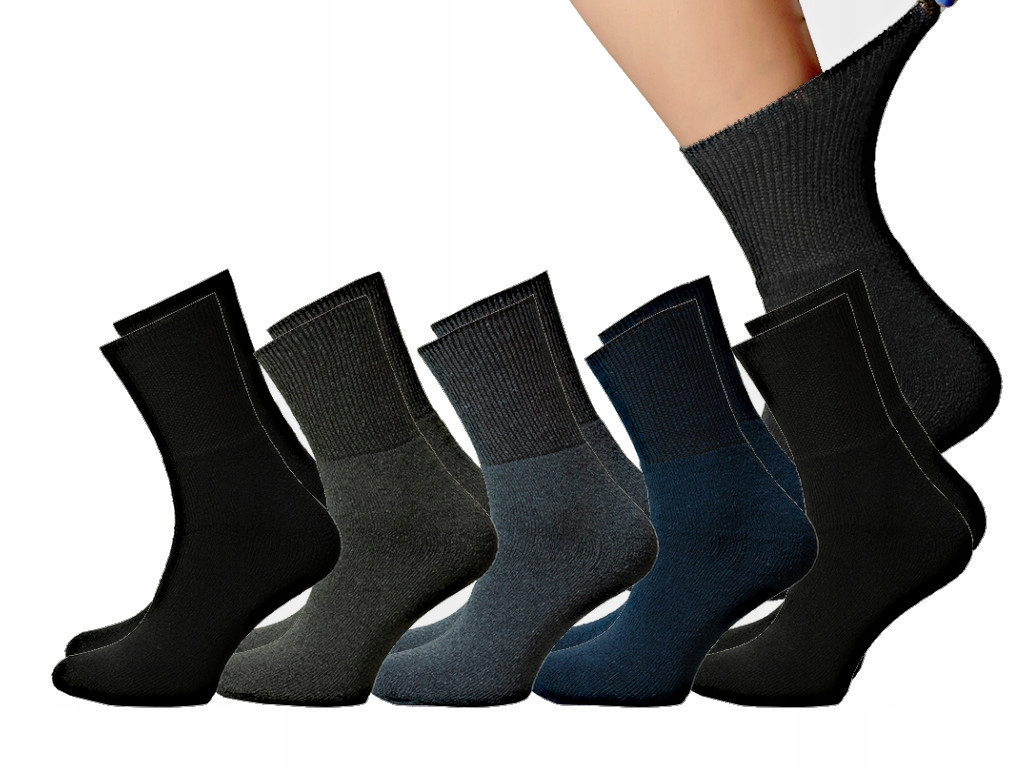 

5x Skarpety bezuciskowe frotte mix polskie 41-43
