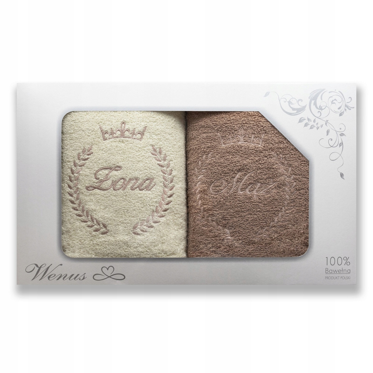 Sada bavlněných ručníků do koupele 2 kusy 70x140 Carol dárek