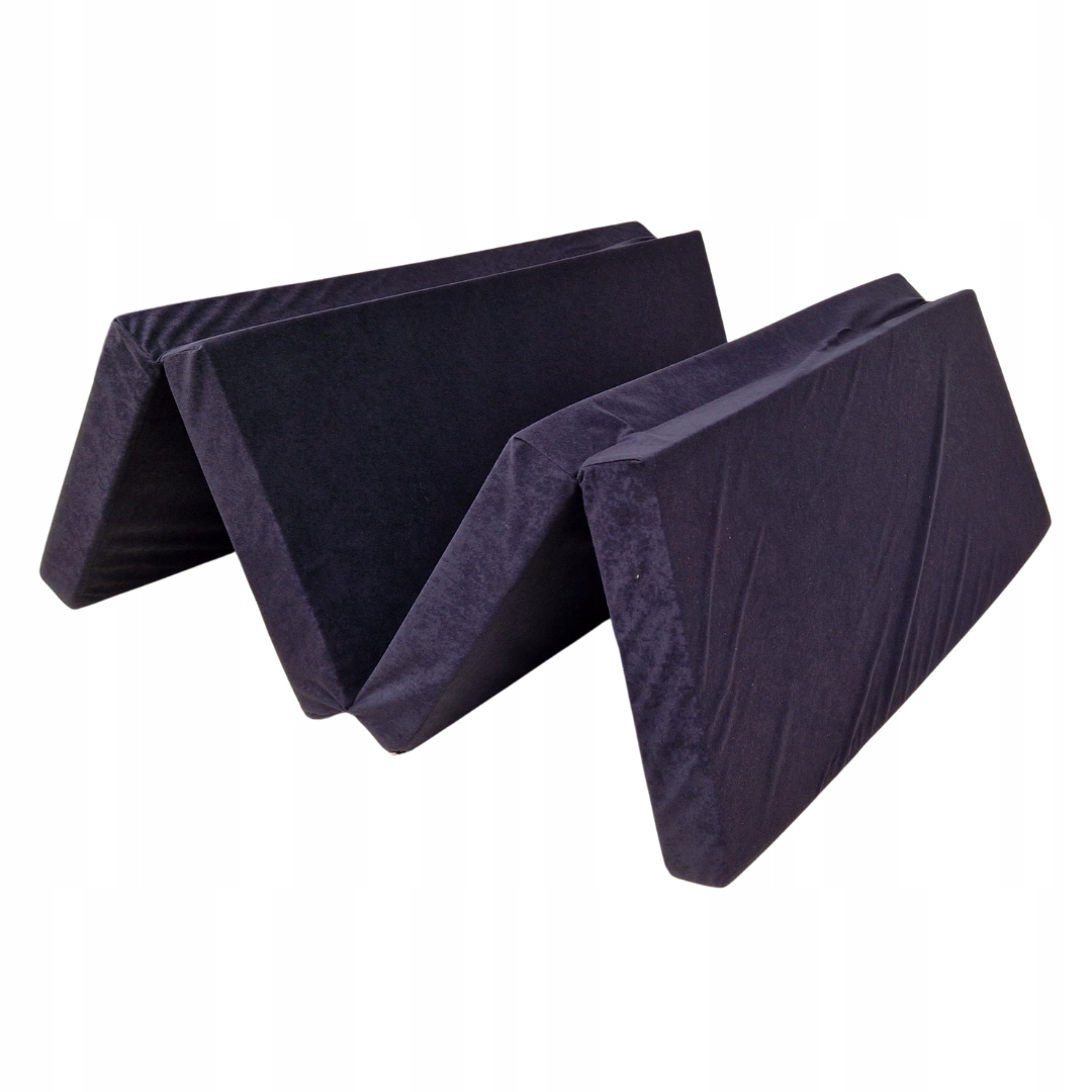 Materac składany rozkładany łóżko dostawka 200 x 120 x 8 cm Czarny 0001