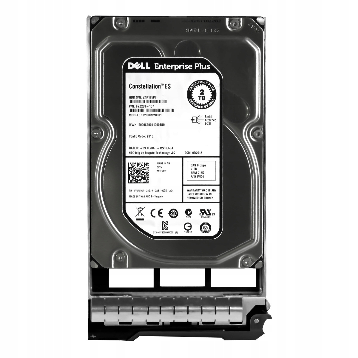 Dell 07WV9W 2TB 7.2K 64MB SAS-2 3.5'' ST2000NM0001