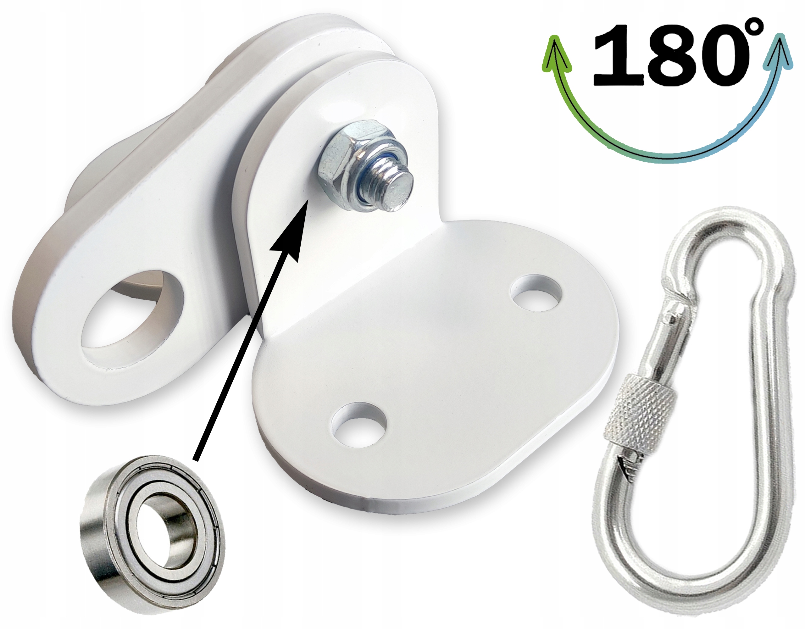 Uchwyt huśtawki ŁOŻYSKOWANY Poszerzony Detal2m Rodzaj fotel wiszący wolnostojący