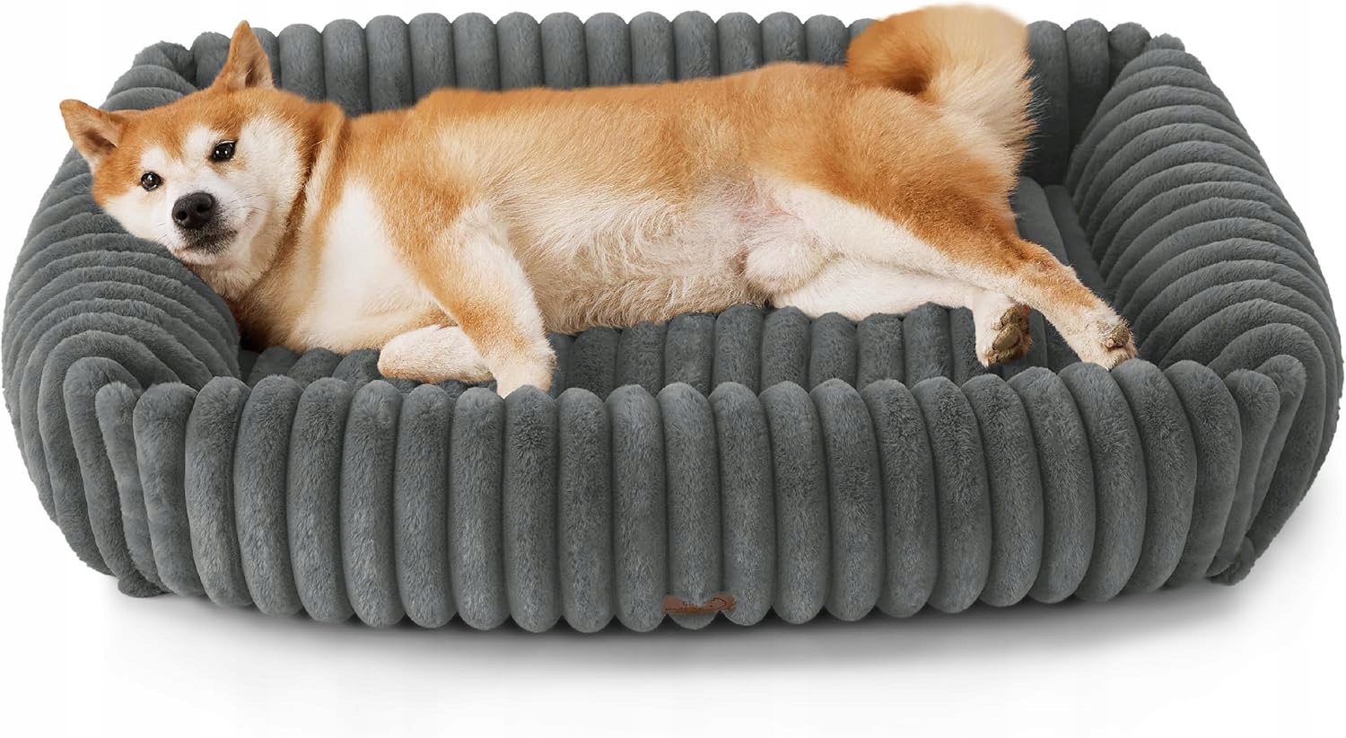 Pelíšek Pro Psa Bedsure 91X68X20 CM, Šedá, Nadýchaná Pohovka Potah L