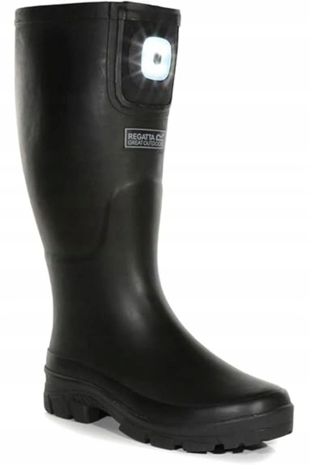 Pánské Holínky Regatta s baterkami, vysoké pohodlné, černé, vel. 42