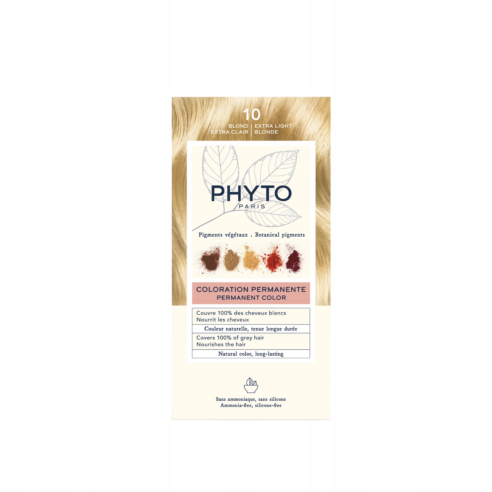 1x Barva na vlasy Phyto No 10 Extra Light Blond 112 ml
