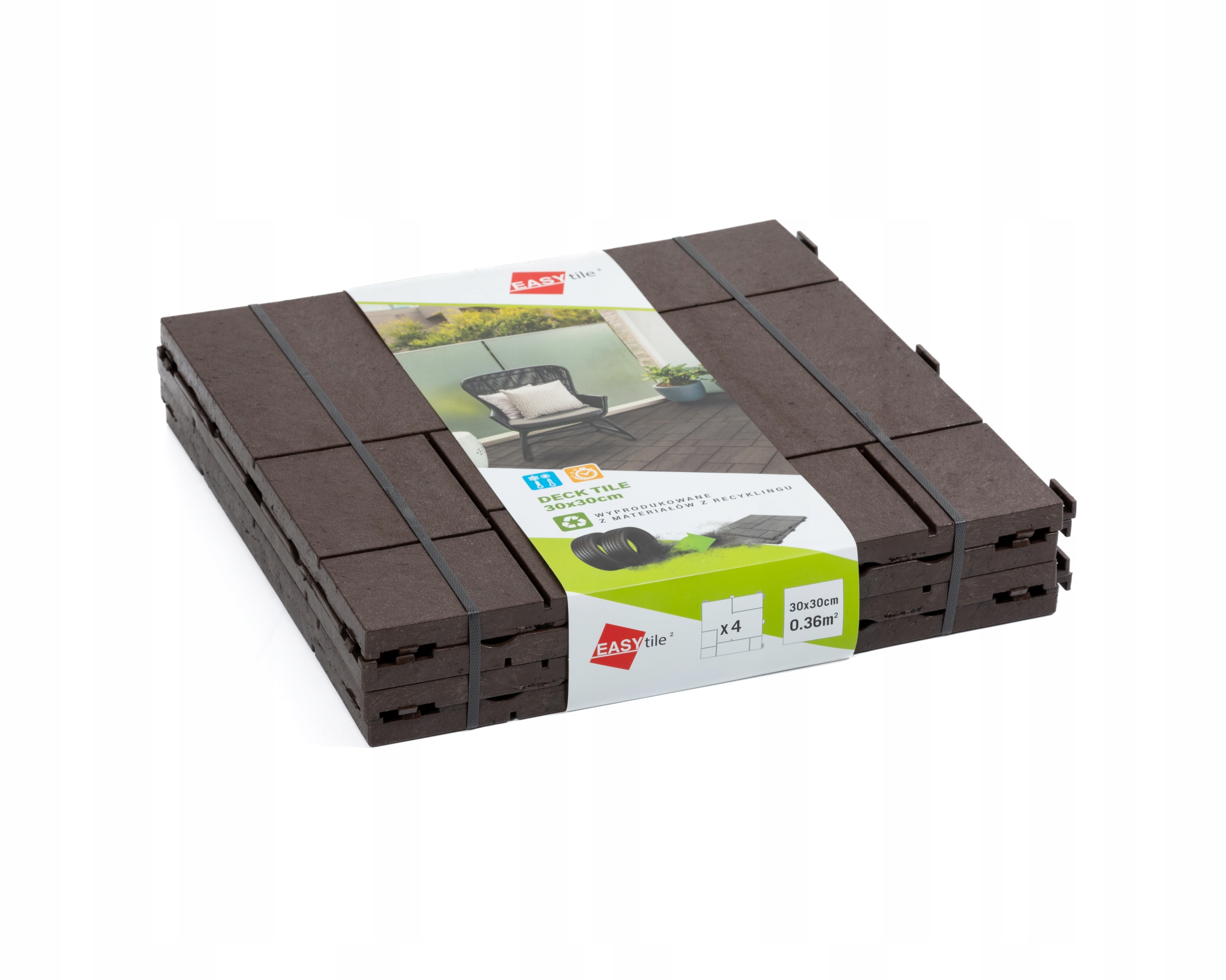 PODEST TARASOWY PŁYTKA PODŁOGA NA BALKON ECO BRUK KOSTKA BRĄZ 30x30 cm Informacje dodatkowe Nie wymaga konserwacji