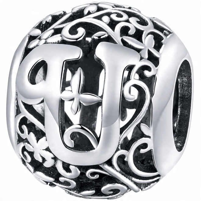 

Charms literka U do Pandora srebro 925 koralik
