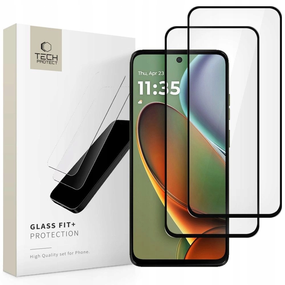 Szkło hartowane Tech-Protect Glass Fit+ 2-Pack na Motorola Moto G15 G15 P